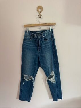 American Eagle Outfitters Blue Ripped Boyfriend Jeans